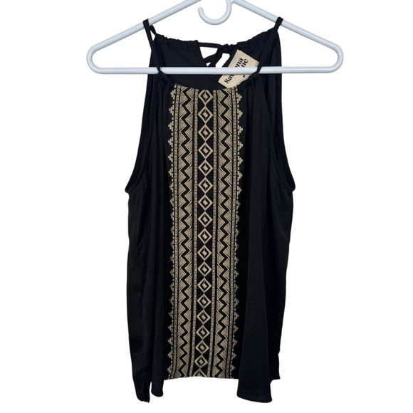 Savanna Jane Tops - Savanna Jane Black Embroidered Tank Top, Size M